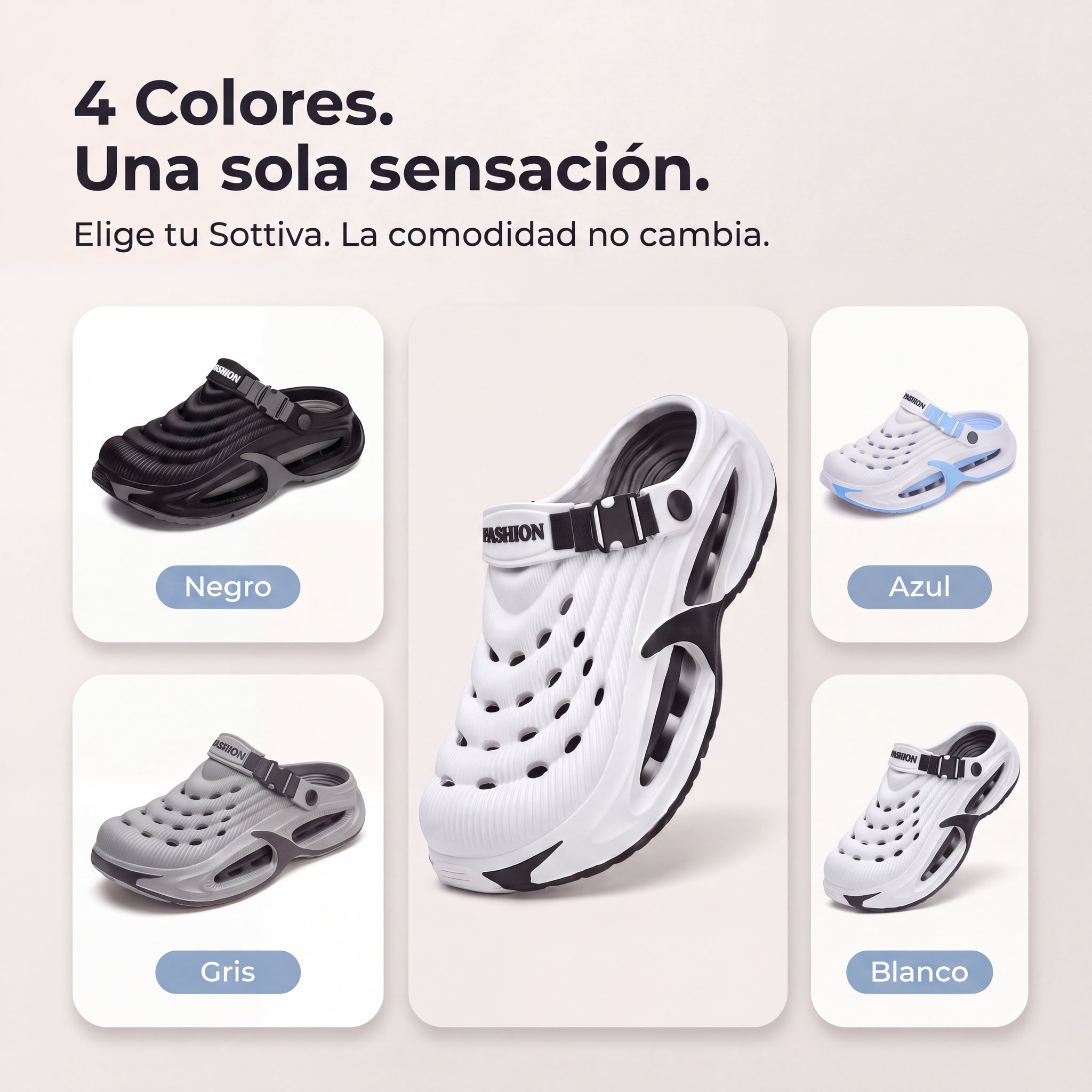 Zuecos Transpirables Anti-Sudoración Sottiva™