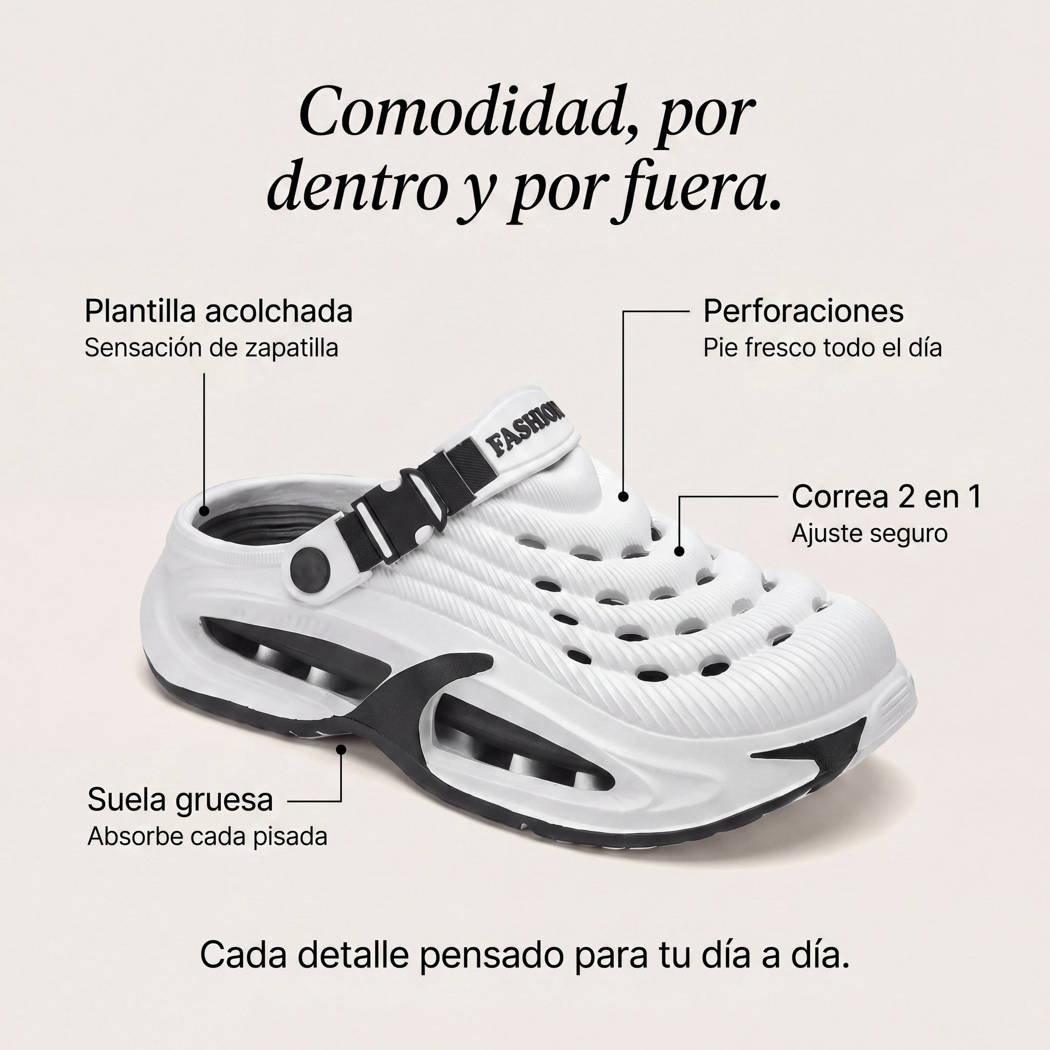 Zuecos Transpirables Anti-Sudoración Sottiva™